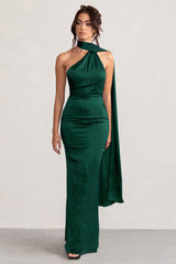 WB_BR_CL127576-MademoiselleBottleGreenSatinAsymmetricScarfNeckBacklessMaxiDress1
