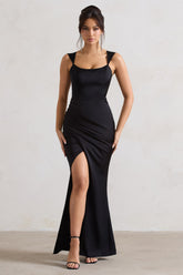 WB_CL129979002-ARomanticBlackSatinCorsetWrapMaxiDress2