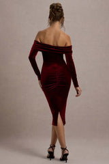 WB_CL130062037-Compliment_BerryVelvetBardotMidiDress5_RECOLOURED