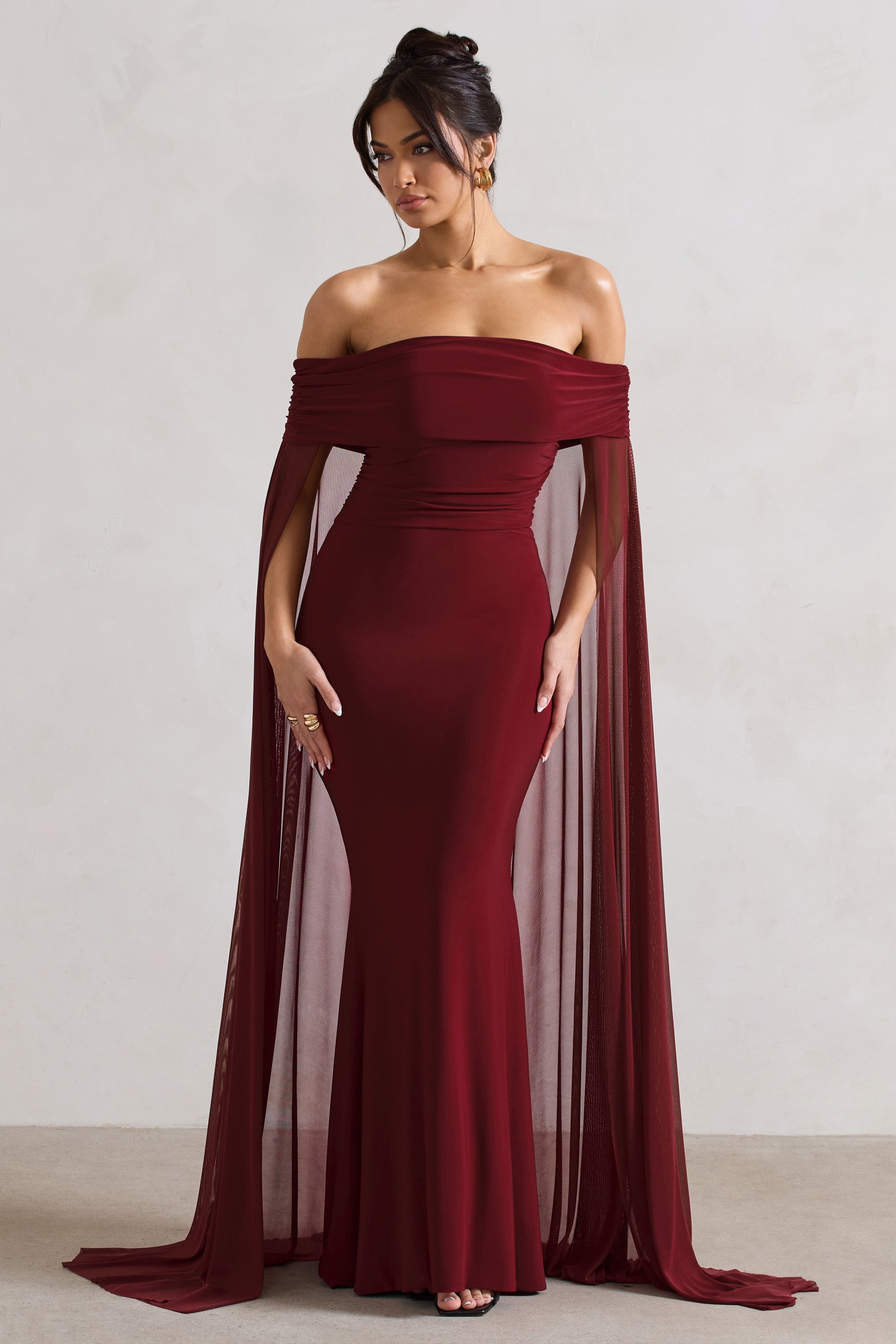 WB_CL131000037-CarlottaBerryBardotMaxiDressWithChiffonCape2