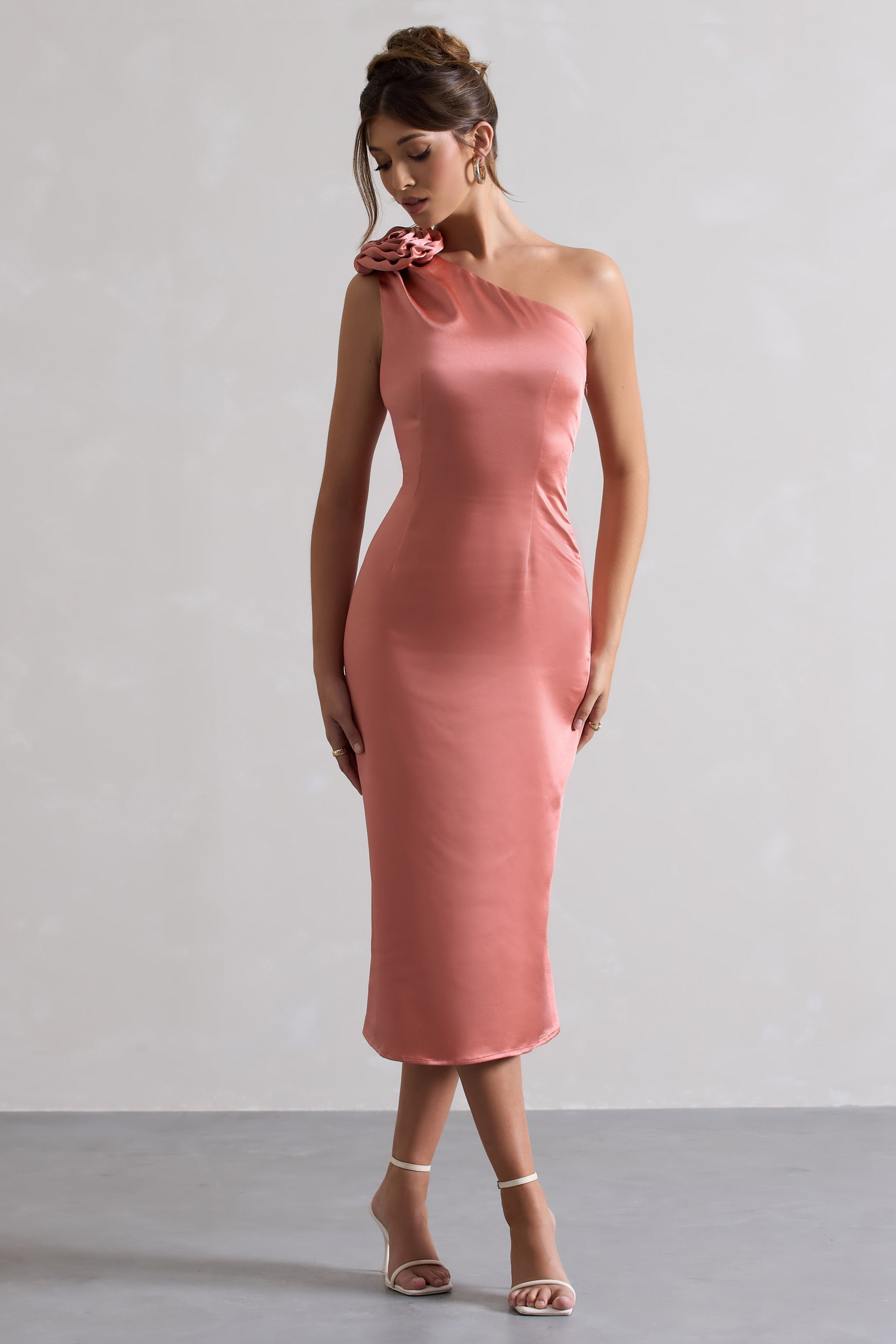 WB_CL132322187-AscotCoralSatinAsymmetricMidiDressWithCorsage0