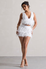 White Feather Shorts
