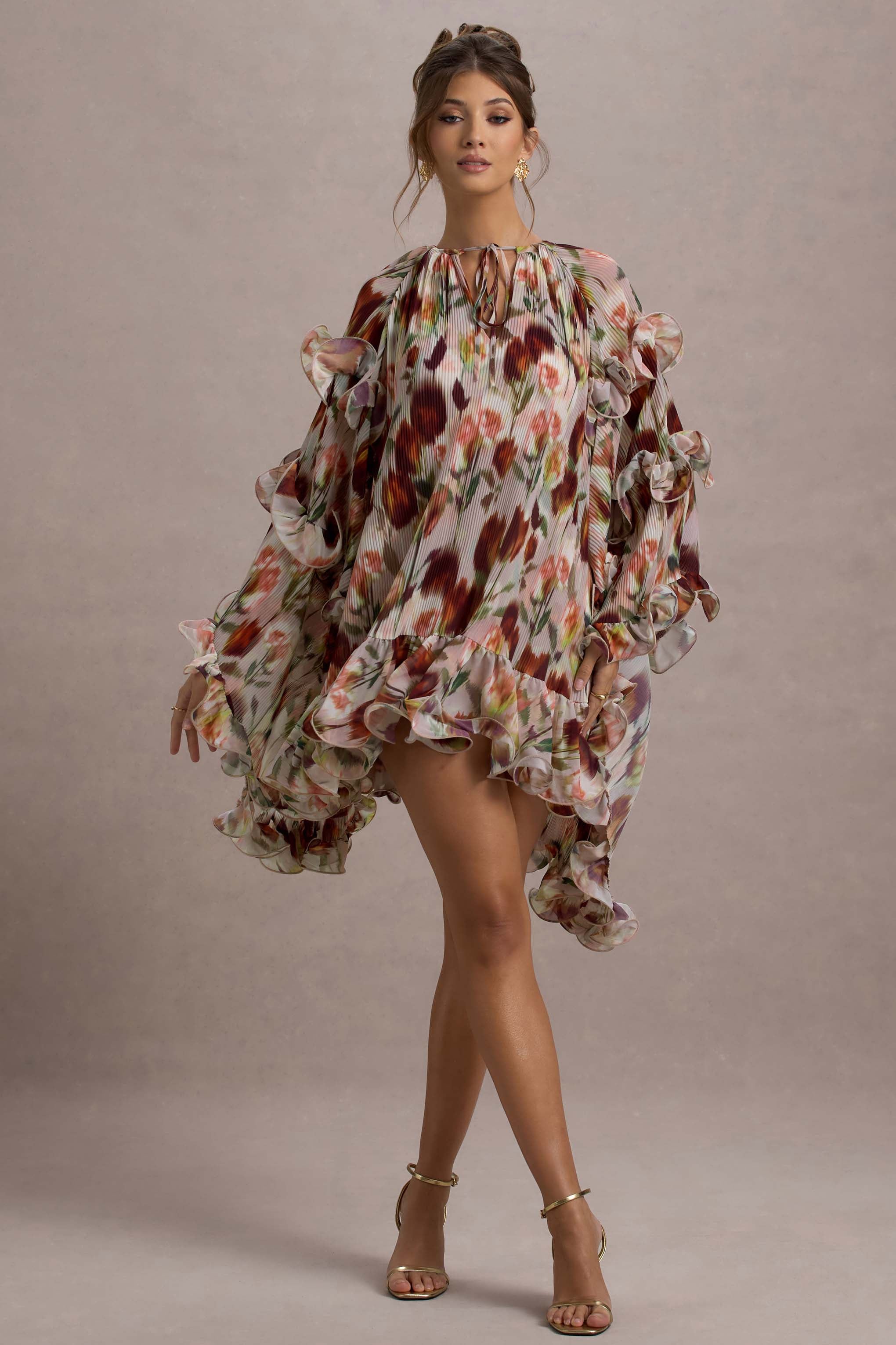 WB_CL135186273-Abelia-CreamFloralPrintHigh-NeckCape-SleeveChiffonMiniDress2