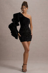 WB_CL135394002-Nikko-BlackSequinRuffle-SleeveMiniDress2
