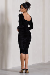 WB_HR_CL127976002-SeductressBlackVelvetSquareNeckBodyconMidiDressWithLongSleeves6