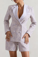 Mauve Lace Tailored Blazer