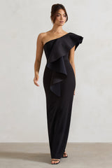 WB_HR_CL134867002-TimelessLoveBlackAsymmetricDrapedRuffleMaxiDress1