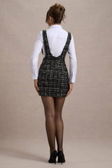 Black Boucle Sleeveless Pinafore
