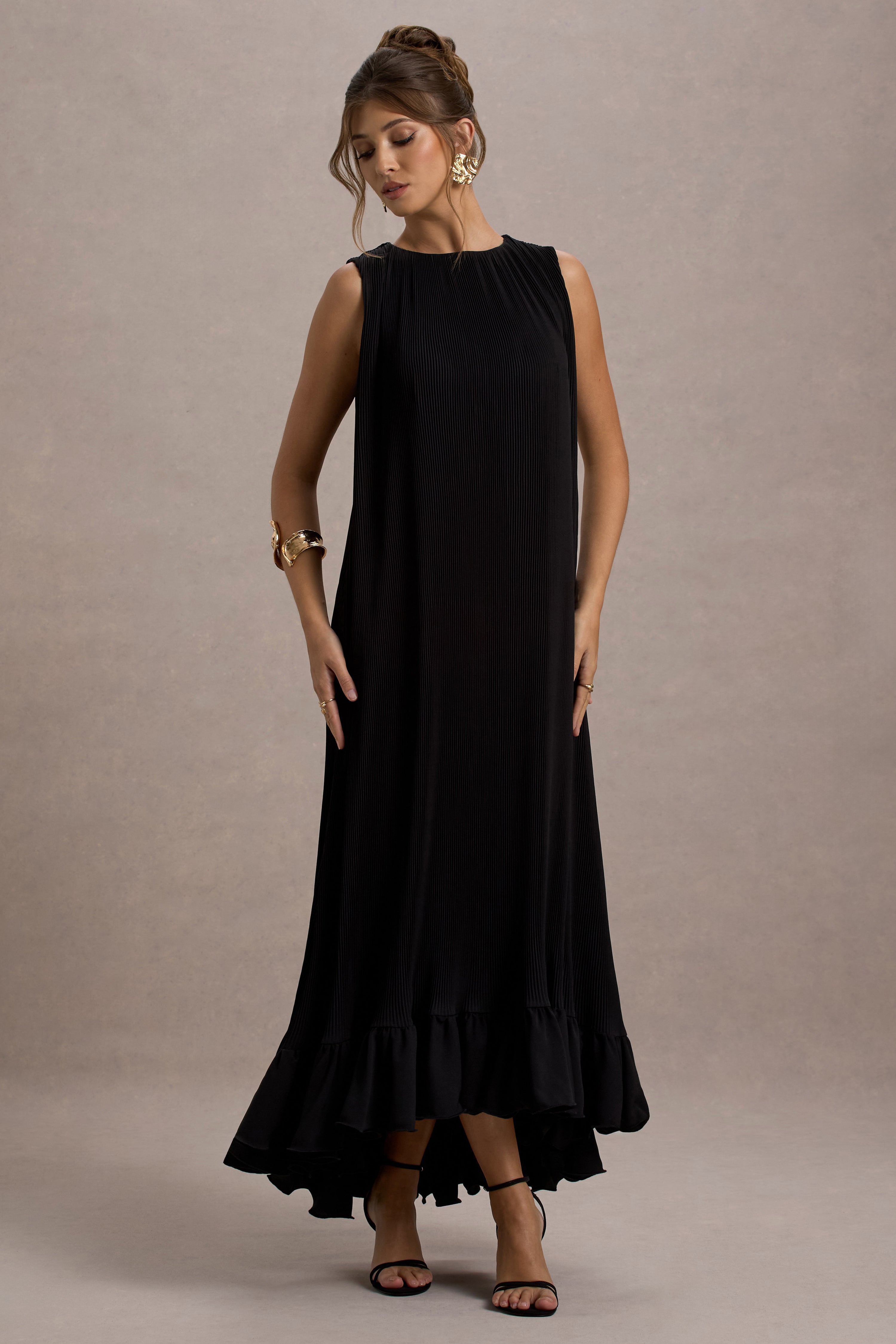 HR_CL135281002-Hazelle-BlackChiffonA-LineRuffledMaxiDress2