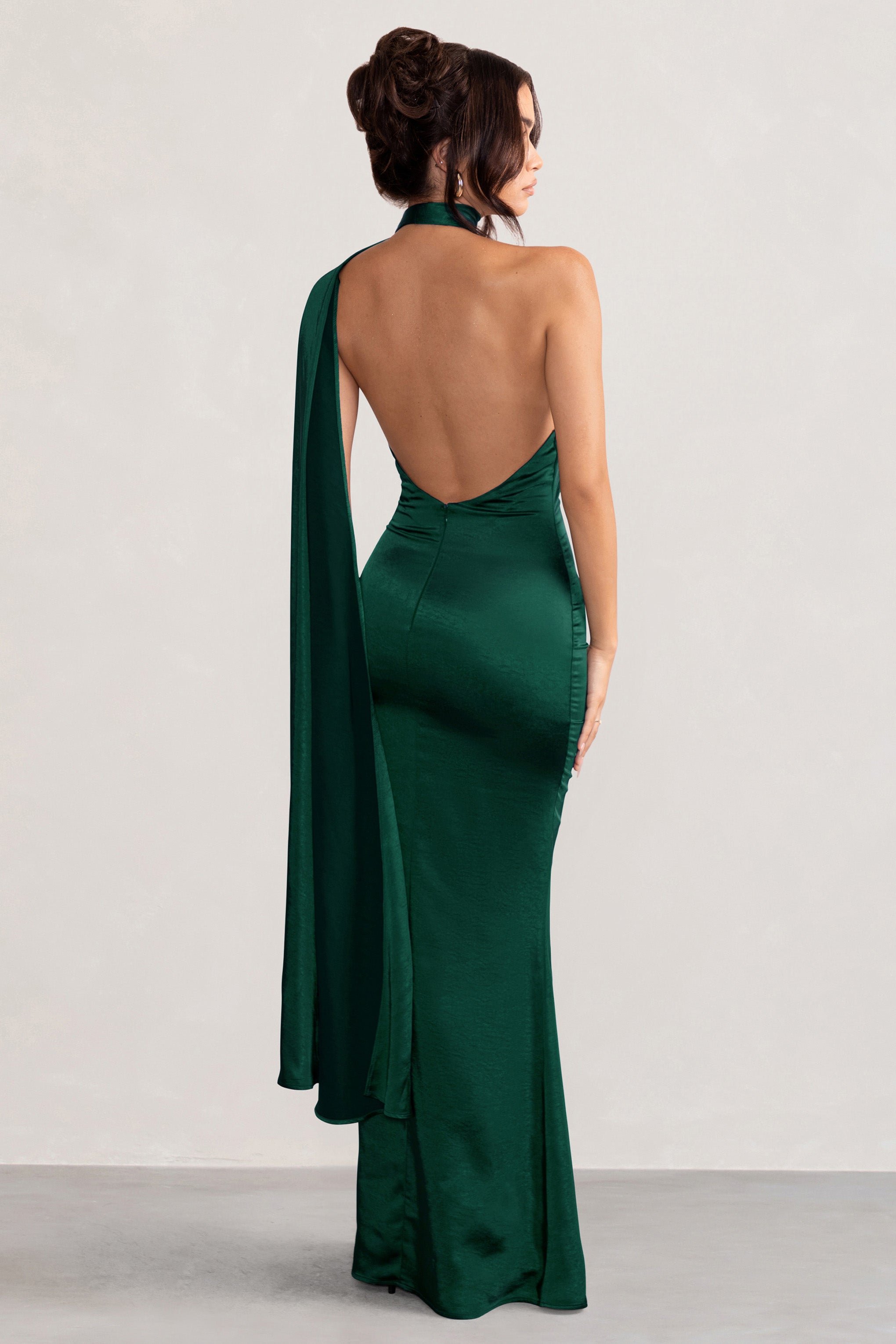 WB_BR_CL127576-MademoiselleBottleGreenSatinAsymmetricScarfNeckBacklessMaxiDress4