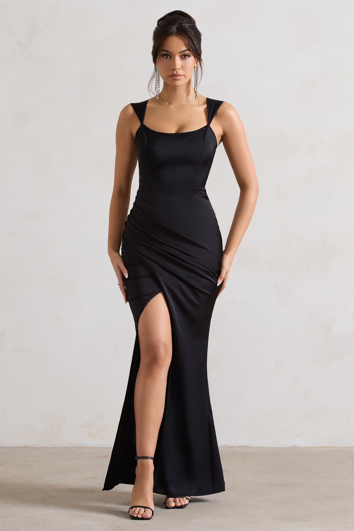 WB_CL129979002-ARomanticBlackSatinCorsetWrapMaxiDress2