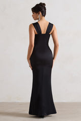 WB_CL129979002-ARomanticBlackSatinCorsetWrapMaxiDress7