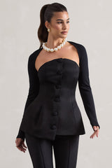 Black Long-Sleeve Shrug