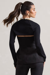 Black Long-Sleeve Shrug