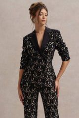 Black Lace Tailored Blazer