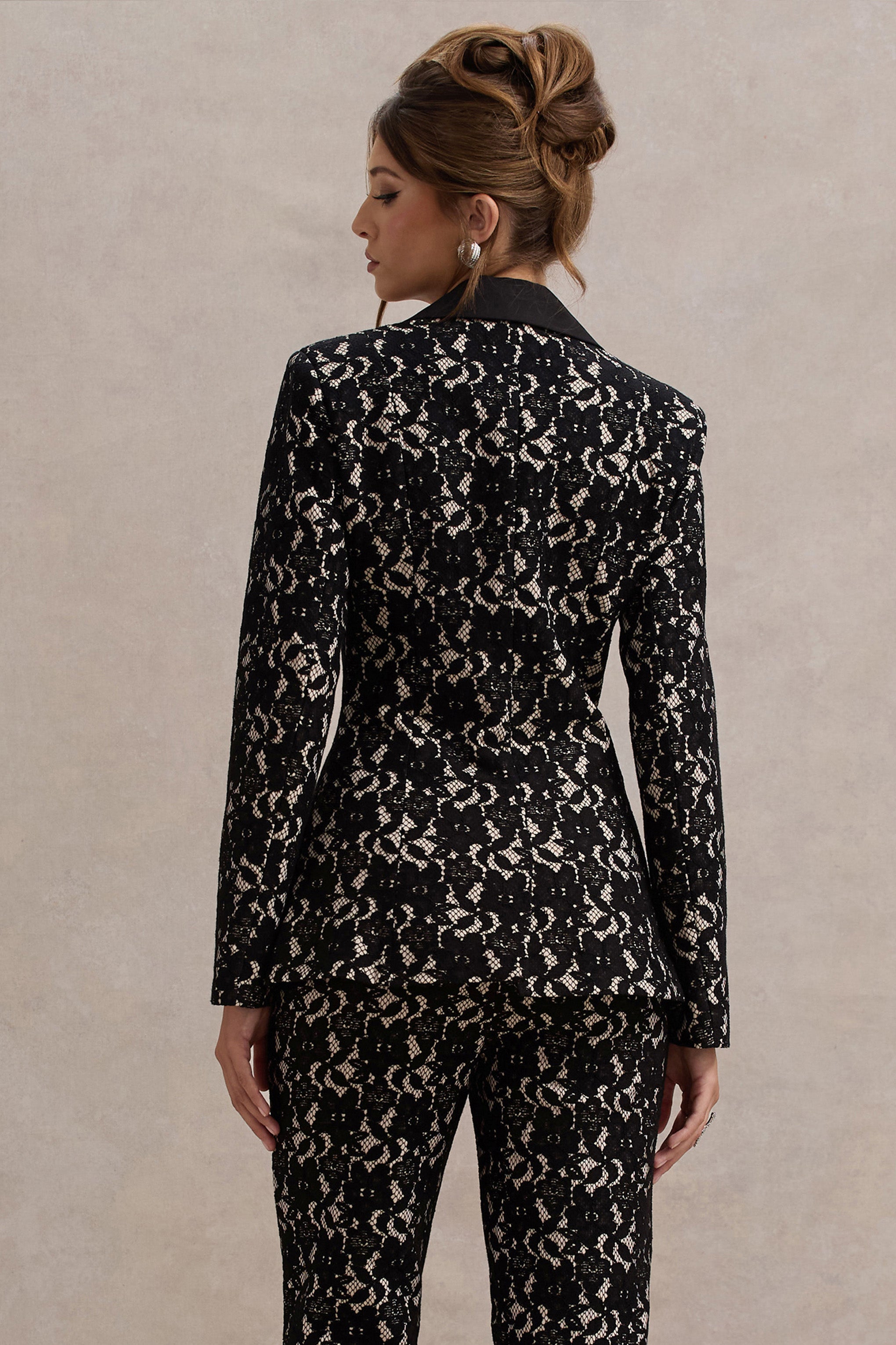 Black Lace Tailored Blazer