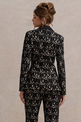 Black Lace Tailored Blazer