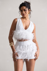 White Feather Shorts