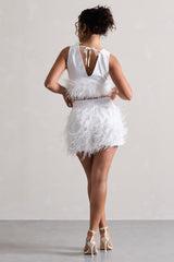 White Feather Shorts