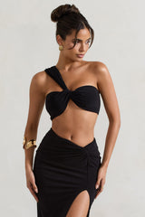 Black Knot One Shoulder Bralette