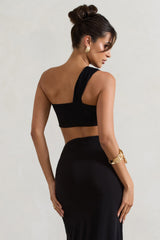 Black Knot One Shoulder Bralette